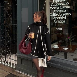 Jacket + Scarf set with White Trim